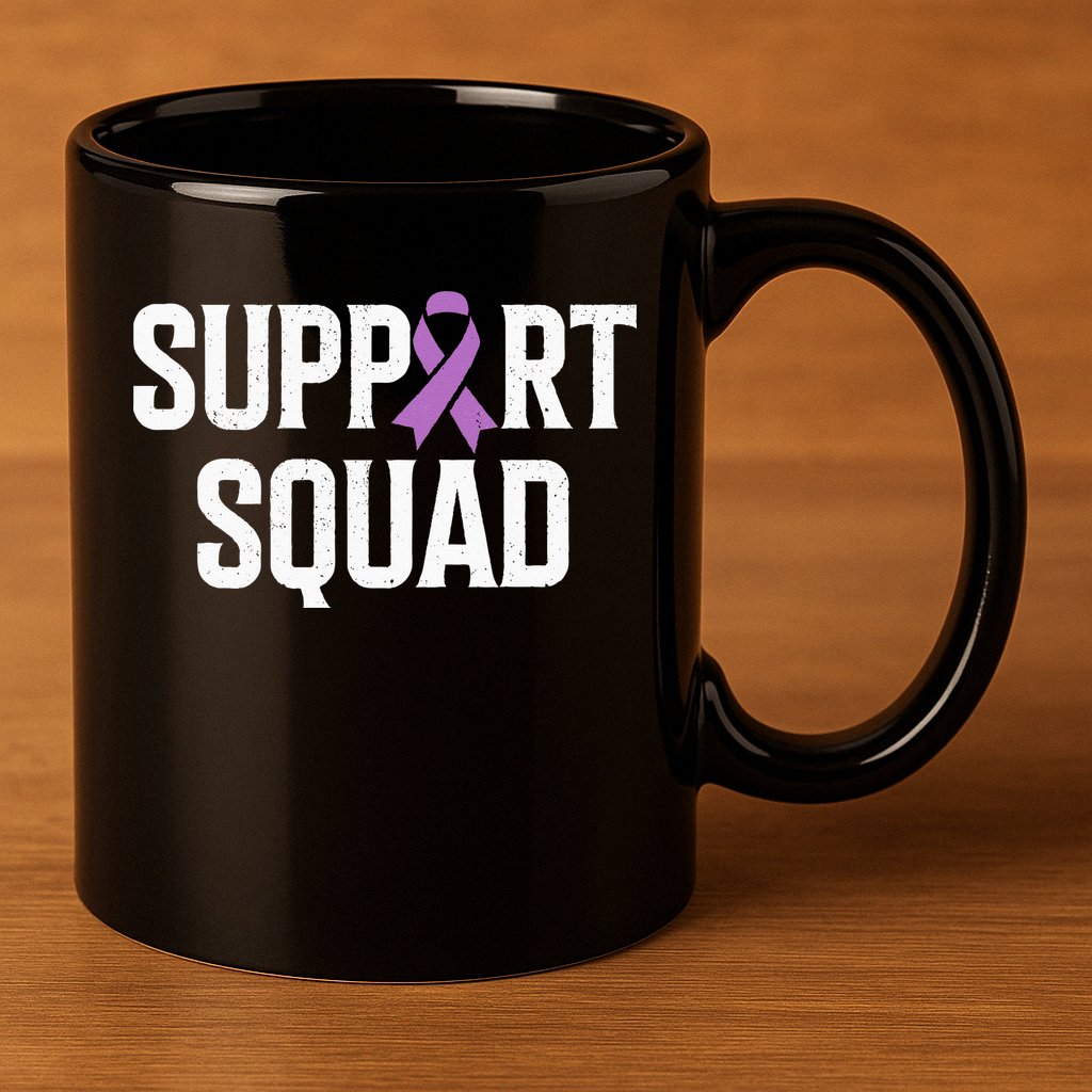 Testicular Cancer Support Squad Testicular Cancer Awareness 11oz C Handle Ceramic Mug