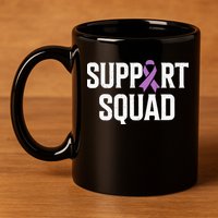 Testicular Cancer Support Squad Testicular Cancer Awareness 11oz C Handle Ceramic Mug