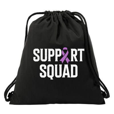 Testicular Cancer Support Squad Testicular Cancer Awareness Drawstring Bag