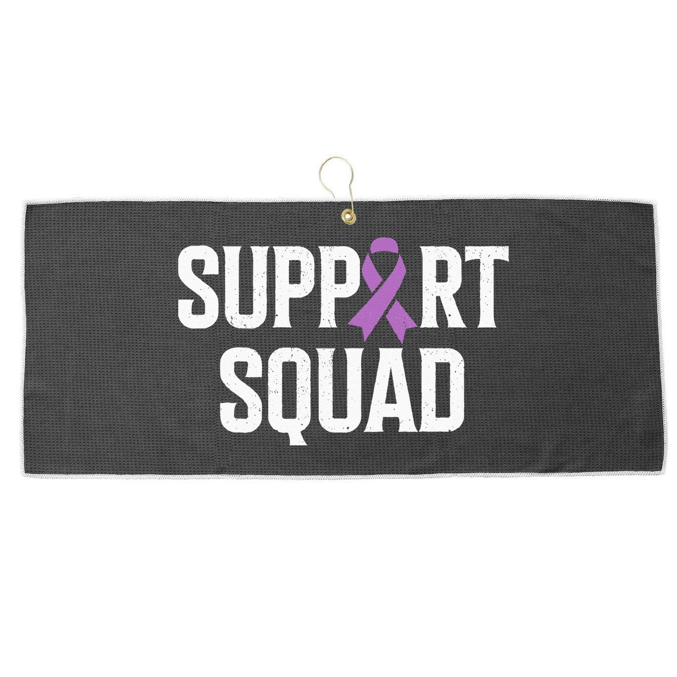 Testicular Cancer Support Squad Testicular Cancer Awareness Large Microfiber Waffle Golf Towel