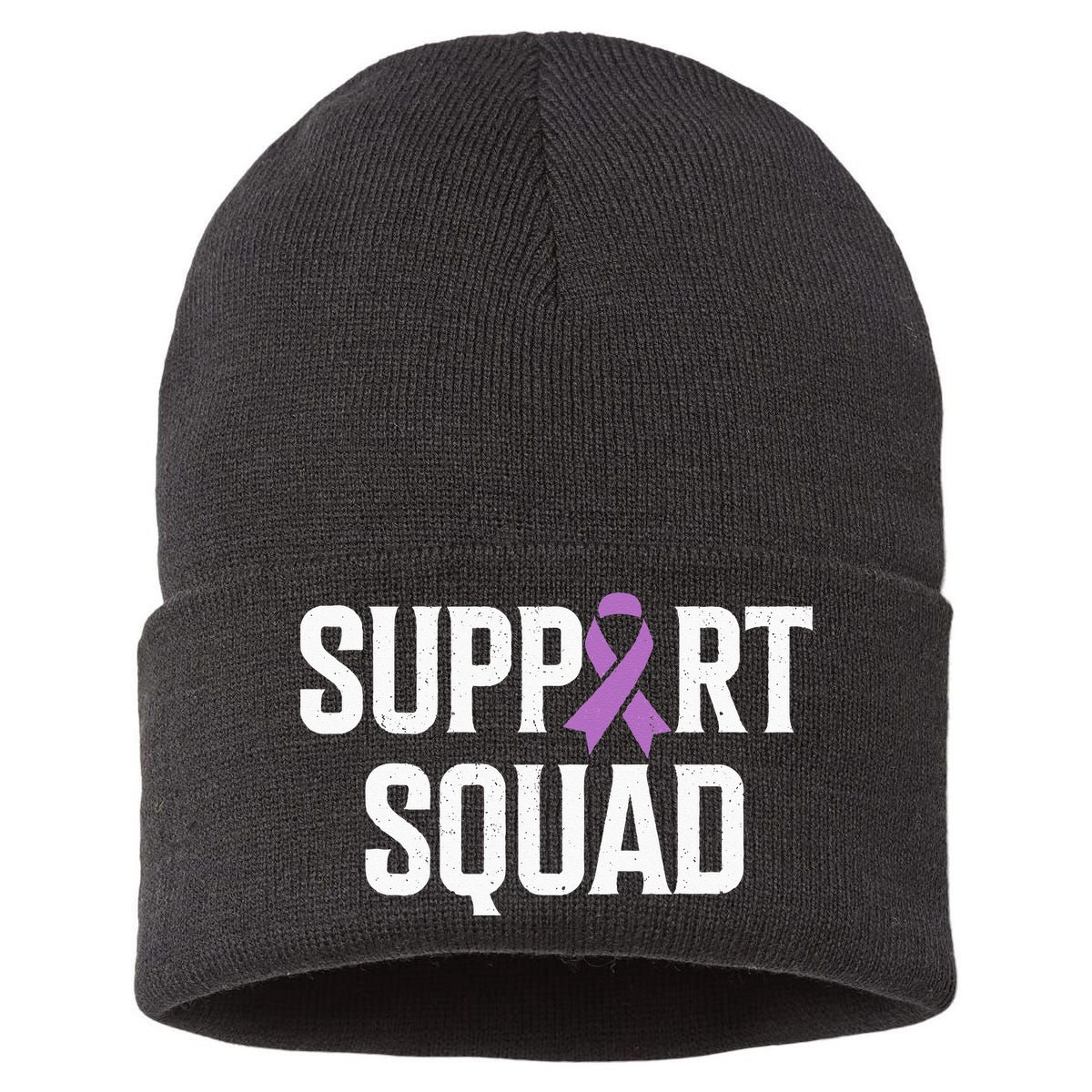 Testicular Cancer Support Squad Testicular Cancer Awareness Sustainable Knit Beanie