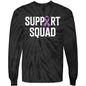 Testicular Cancer Support Squad Testicular Cancer Awareness Tie-Dye Long Sleeve Shirt