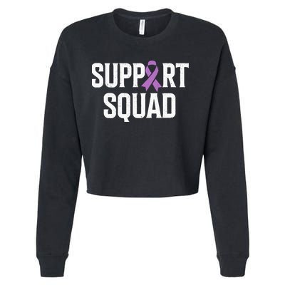 Testicular Cancer Support Squad Testicular Cancer Awareness Cropped Pullover Crew