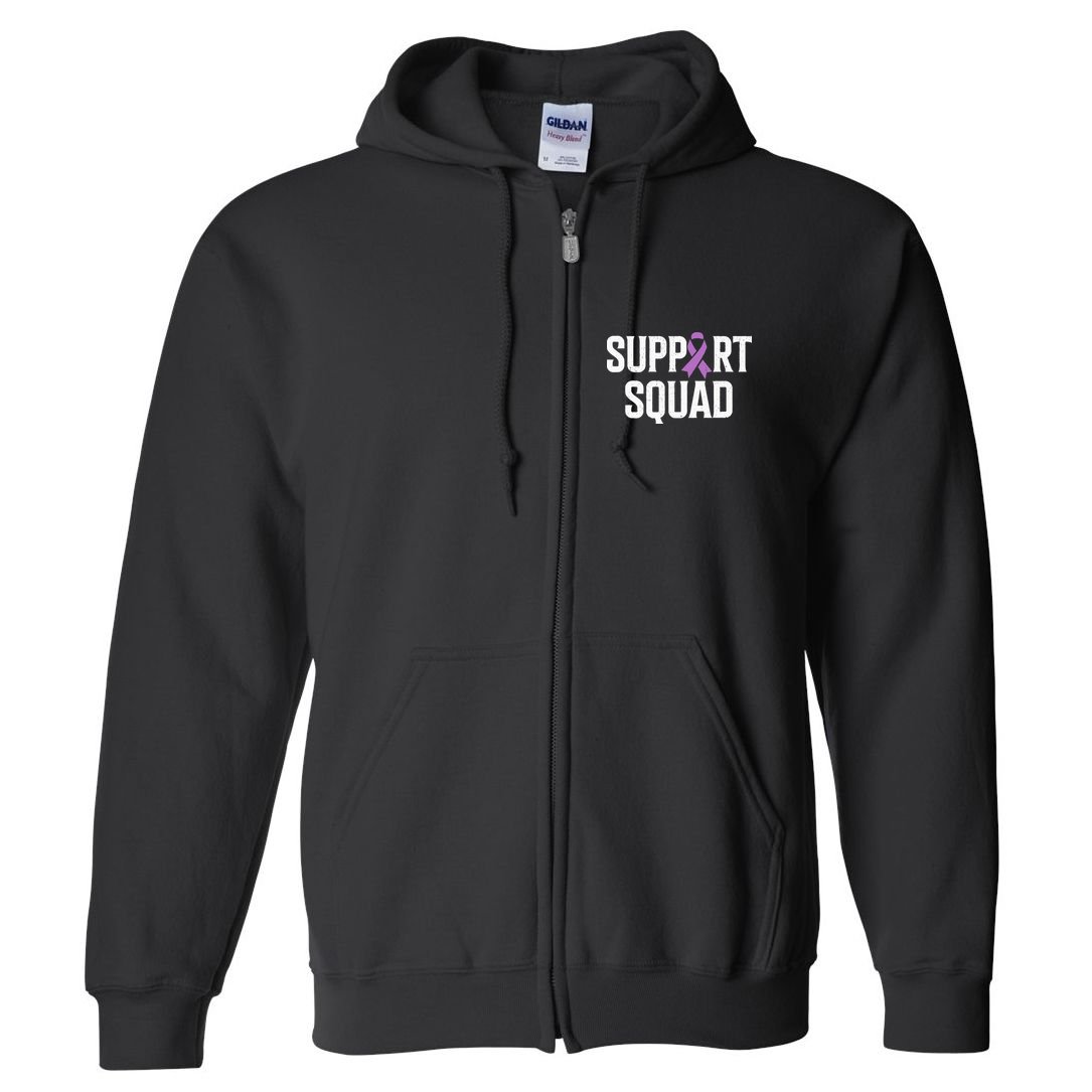 Testicular Cancer Support Squad Testicular Cancer Awareness Full Zip Hoodie