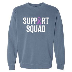 Testicular Cancer Support Squad Testicular Cancer Awareness Garment-Dyed Sweatshirt