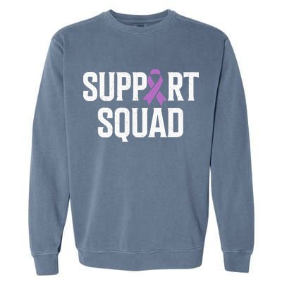 Testicular Cancer Support Squad Testicular Cancer Awareness Garment-Dyed Sweatshirt