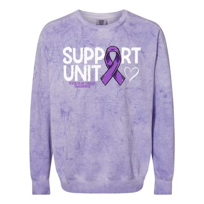 Testicular Cancer Support Unit Testicular Cancer Awareness Colorblast Crewneck Sweatshirt