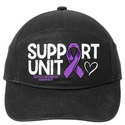 Testicular Cancer Support Unit Testicular Cancer Awareness 7-Panel Snapback Hat