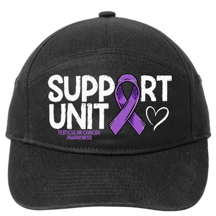 Testicular Cancer Support Unit Testicular Cancer Awareness 7-Panel Snapback Hat