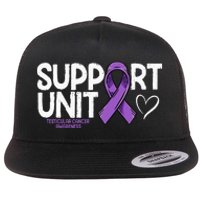 Testicular Cancer Support Unit Testicular Cancer Awareness Flat Bill Trucker Hat