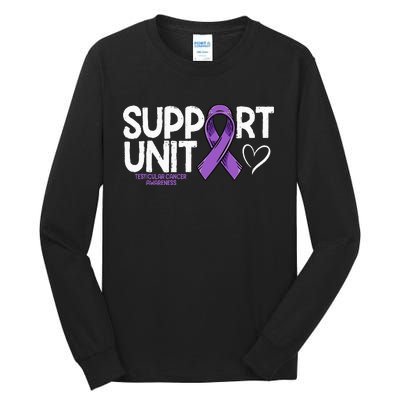 Testicular Cancer Support Unit Testicular Cancer Awareness Tall Long Sleeve T-Shirt