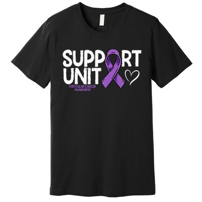 Testicular Cancer Support Unit Testicular Cancer Awareness Premium T-Shirt