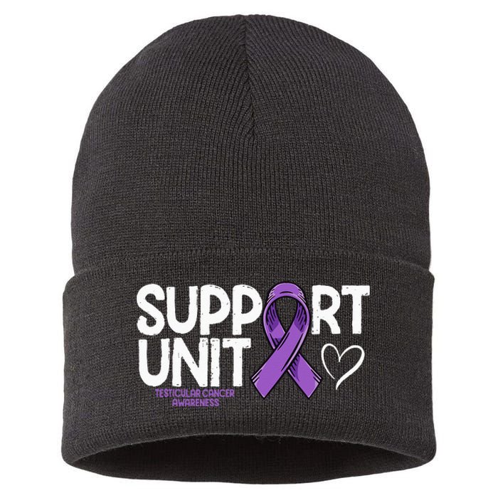 Testicular Cancer Support Unit Testicular Cancer Awareness Sustainable Knit Beanie