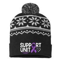 Testicular Cancer Support Unit Testicular Cancer Awareness USA-Made Snowflake Beanie