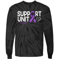 Testicular Cancer Support Unit Testicular Cancer Awareness Tie-Dye Long Sleeve Shirt