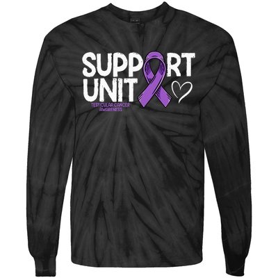 Testicular Cancer Support Unit Testicular Cancer Awareness Tie-Dye Long Sleeve Shirt