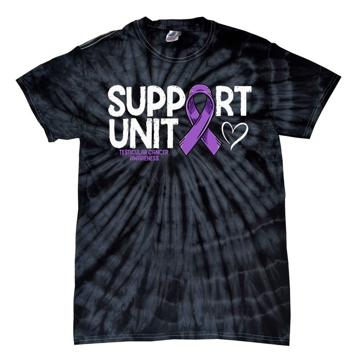 Testicular Cancer Support Unit Testicular Cancer Awareness Tie-Dye T-Shirt