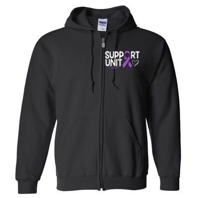 Testicular Cancer Support Unit Testicular Cancer Awareness Full Zip Hoodie