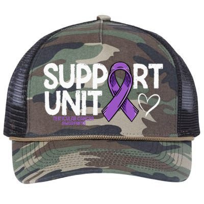 Testicular Cancer Support Unit Testicular Cancer Awareness Retro Rope Trucker Hat Cap