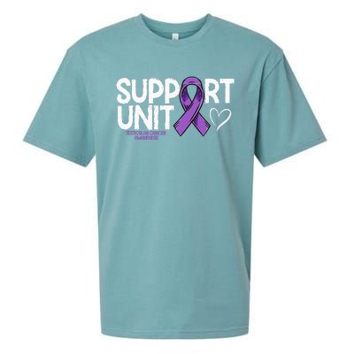 Testicular Cancer Support Unit Testicular Cancer Awareness Sueded Cloud Jersey T-Shirt