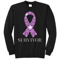 Testicular Cancer Survivor Purple Ribbon Awareness Tall Sweatshirt