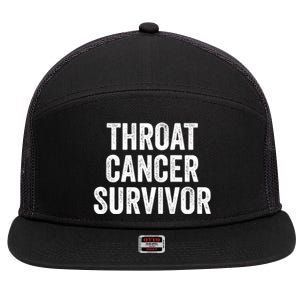 Throat Cancer Survivor Gift 7 Panel Mesh Trucker Snapback Hat