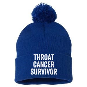 Throat Cancer Survivor Gift Pom Pom 12in Knit Beanie