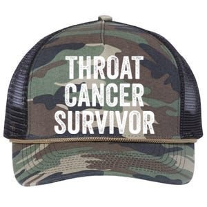 Throat Cancer Survivor Gift Retro Rope Trucker Hat Cap