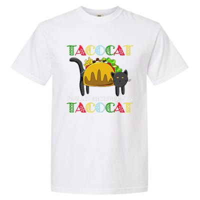 Taco Cat Spelled Backwards Is TacoCat Black Cat Mexican Garment-Dyed Heavyweight T-Shirt