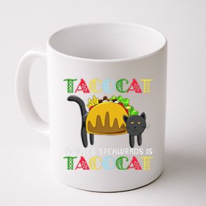 Taco Cat Spelled Backwards Is TacoCat Black Cat Mexican Coffee Mug