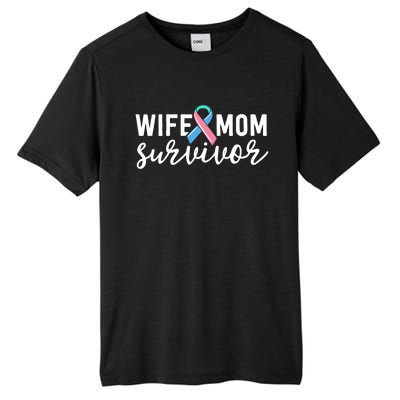 Thyroid Cancer Survivor Gift Awareness Wife Mom Survivor Cute Gift Tall Fusion ChromaSoft Performance T-Shirt