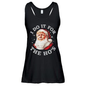 Trump Christmas Santa Claus I Do It For The Hos Cute Xmas Ladies Essential Flowy Tank