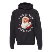 Trump Christmas Santa Claus I Do It For The Hos Cute Xmas Premium Hoodie