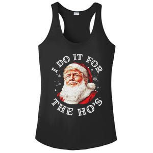 Trump Christmas Santa Claus I Do It For The Hos Cute Xmas Ladies PosiCharge Competitor Racerback Tank