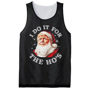 Trump Christmas Santa Claus I Do It For The Hos Cute Xmas Mesh Reversible Basketball Jersey Tank