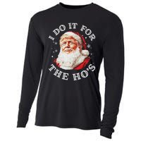 Trump Christmas Santa Claus I Do It For The Hos Cute Xmas Cooling Performance Long Sleeve Crew