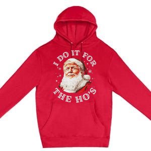 Trump Christmas Santa Claus I Do It For The Hos Cute Xmas Premium Pullover Hoodie