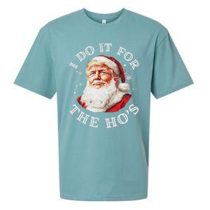 Trump Christmas Santa Claus I Do It For The Hos Cute Xmas Sueded Cloud Jersey T-Shirt