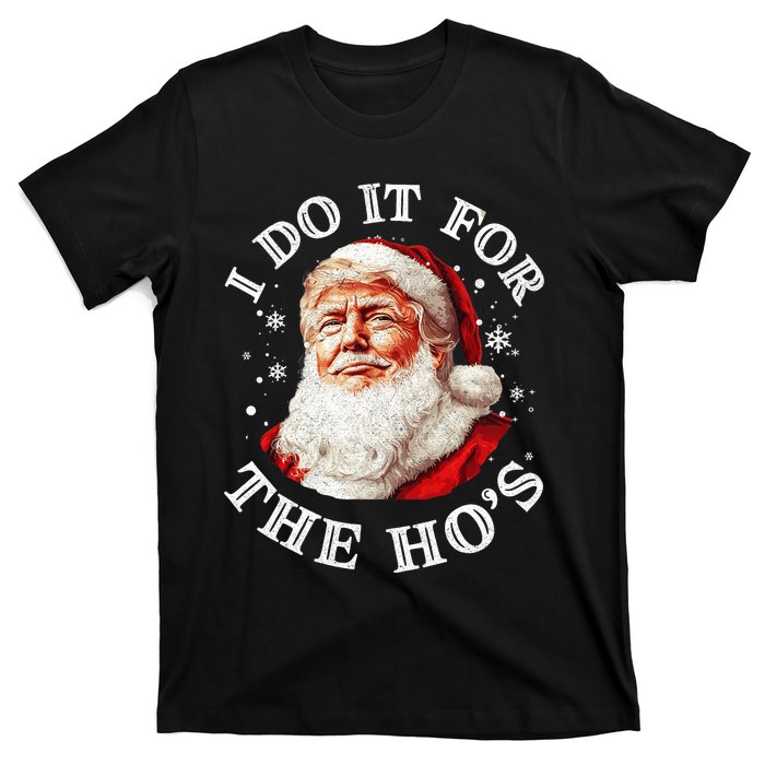 Trump Christmas Santa Claus I Do It For The Hos Cute Xmas T-Shirt