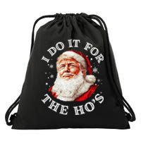 Trump Christmas Santa Claus I Do It For The Hos Cute Xmas Drawstring Bag