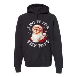 Trump Christmas Santa Claus I Do It For The Hos Cute Xmas Premium Hoodie