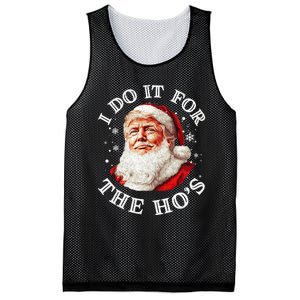 Trump Christmas Santa Claus I Do It For The Hos Cute Xmas Mesh Reversible Basketball Jersey Tank