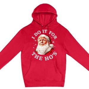 Trump Christmas Santa Claus I Do It For The Hos Cute Xmas Premium Pullover Hoodie