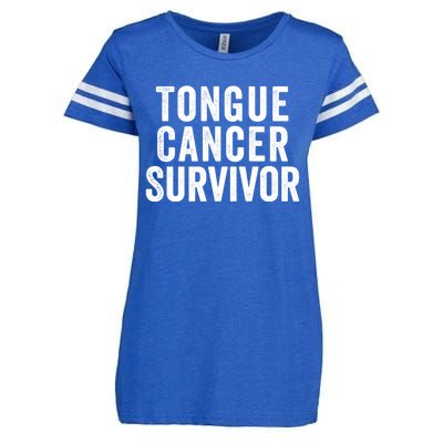 Tongue Cancer Survivor Gift Enza Ladies Jersey Football T-Shirt