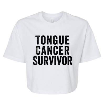 Tongue Cancer Survivor Gift Bella+Canvas Jersey Crop Tee