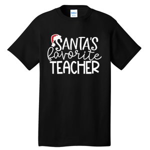 Teacher Christmas Santas Favorite Teacher Tall T-Shirt