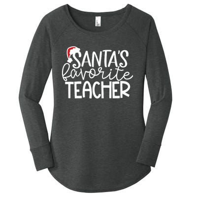 Teacher Christmas Santas Favorite Teacher Women's Perfect Tri Tunic Long Sleeve Shirt