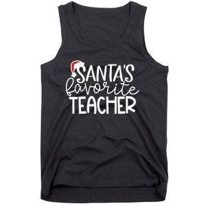 Teacher Christmas Santas Favorite Teacher Tank Top