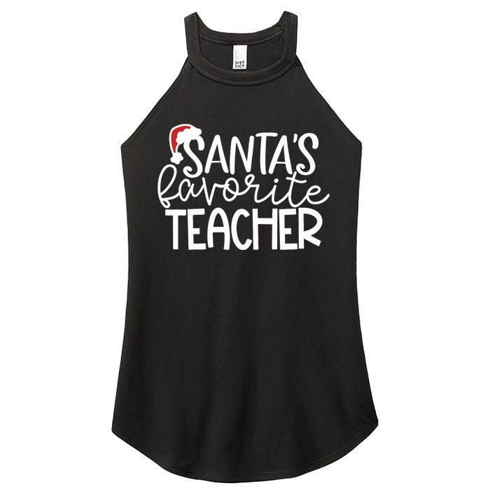 Teacher Christmas Santas Favorite Teacher Women’s Perfect Tri Rocker Tank