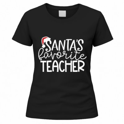 Teacher Christmas Santas Favorite Teacher Women's T-Shirt